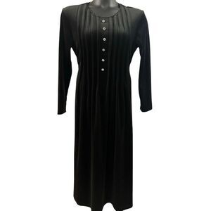 Vintage Chiasso Women's Velvet Pleated  Maxi Dress Black Size 12